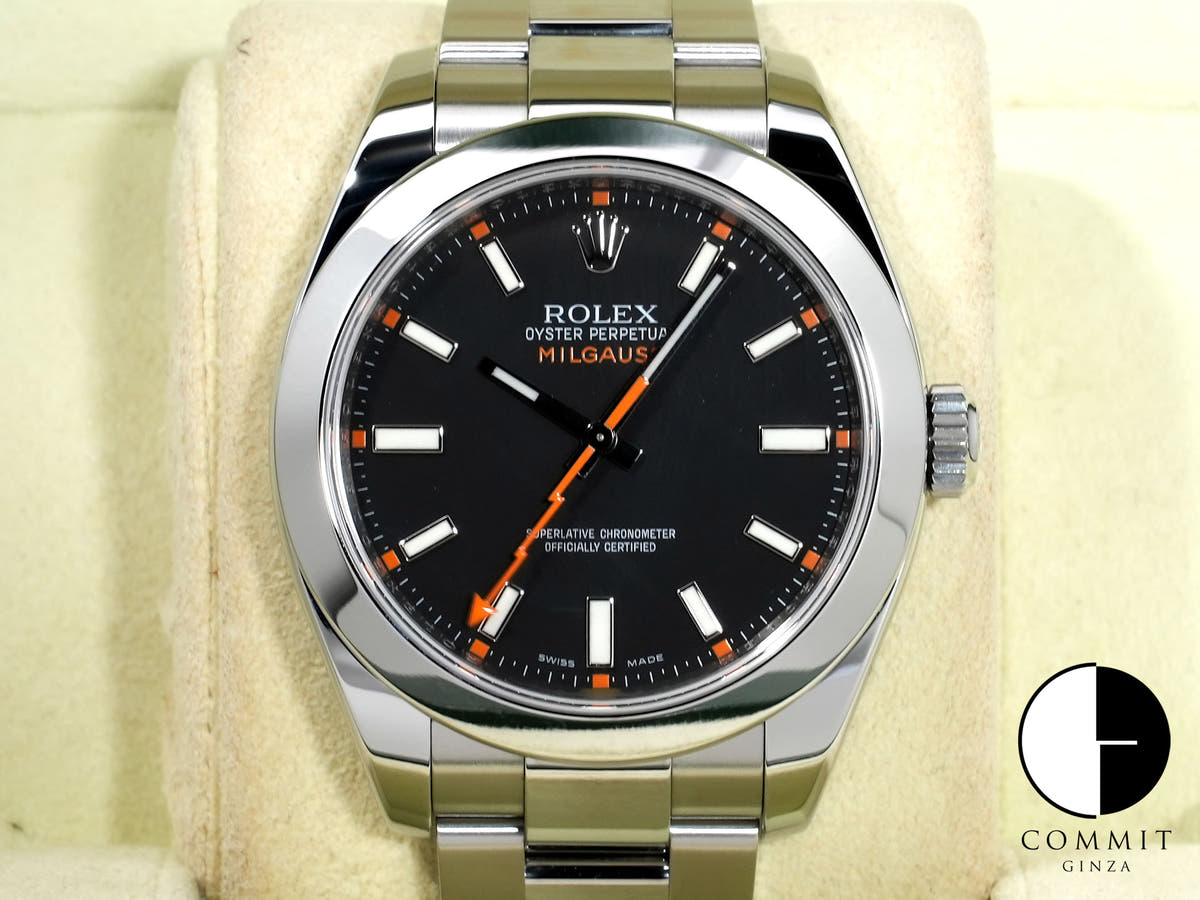 ロレックス ミルガウス Ref.116400 ステンレススチール ブラック文字盤 美品 6g993eh6