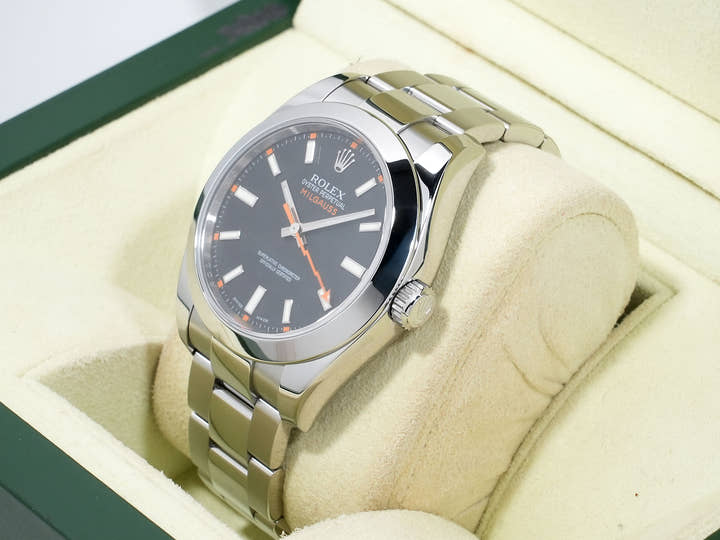 ロレックス ミルガウス Ref.116400 ステンレススチール ブラック文字盤 美品 6g993eh6