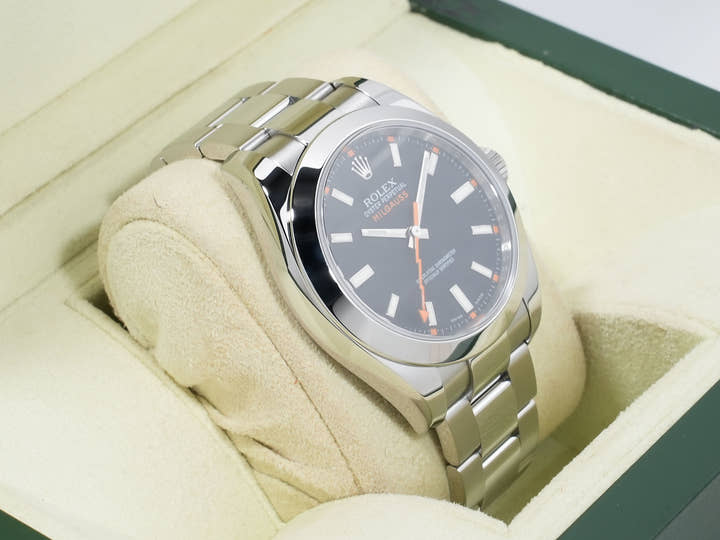 ロレックス ミルガウス Ref.116400 ステンレススチール ブラック文字盤 美品 6g993eh6