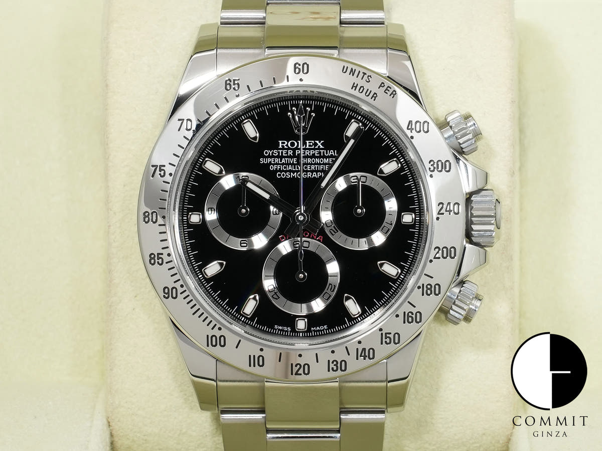 ロレックス デイトナ Ref.116520 ステンレススチール ブラック文字盤 中古 2vvdzgto