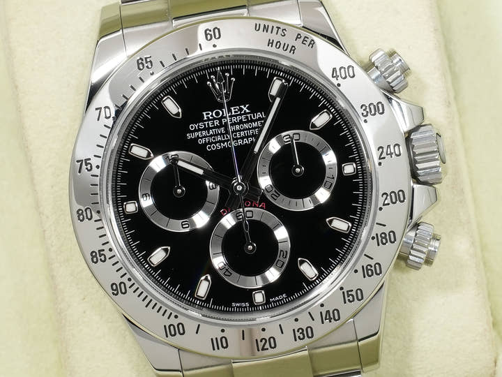 ロレックス デイトナ Ref.116520 ステンレススチール ブラック文字盤 中古 2vvdzgto