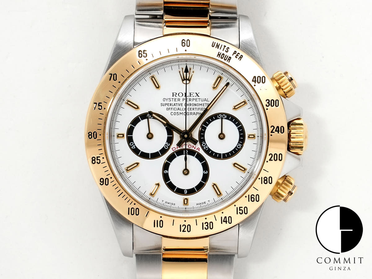 ロレックス デイトナ エルプリメロ Ref.16523 ステンレススチール/イエローゴールド ホワイト文字盤 中古 ehjjcey3