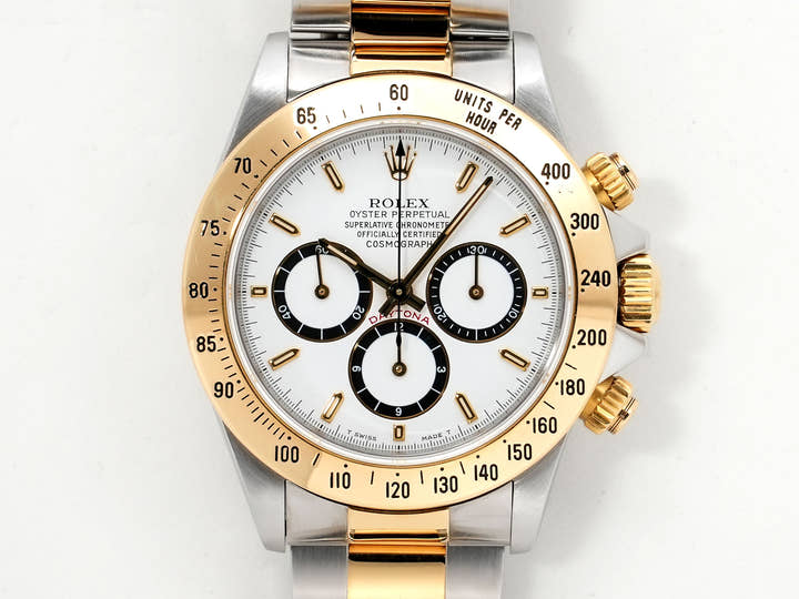 ロレックス デイトナ エルプリメロ Ref.16523 ステンレススチール/イエローゴールド ホワイト文字盤 中古 ehjjcey3