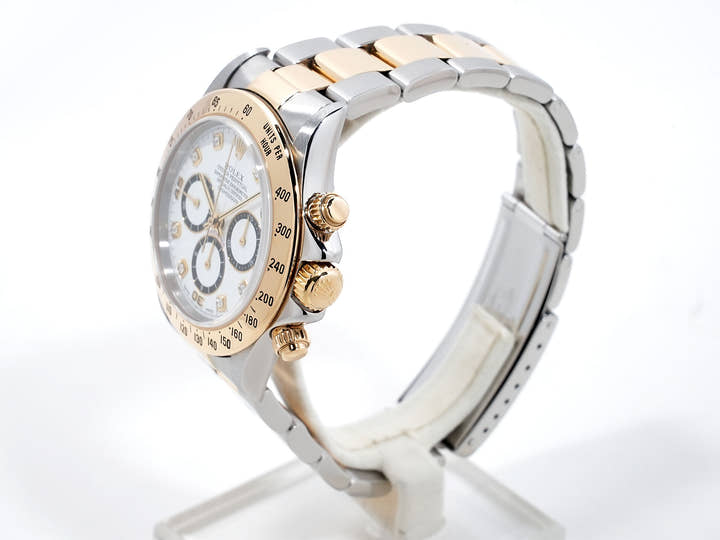 ロレックス デイトナ エルプリメロ Ref.16523G ステンレススチール/イエローゴールド ホワイト×8Pダイヤ文字盤 中古 y5udwi4g