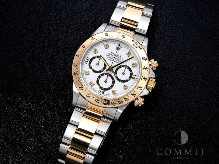 ロレックス デイトナ エルプリメロ Ref.16523G ステンレススチール/イエローゴールド ホワイト×8Pダイヤ文字盤 中古 y5udwi4g