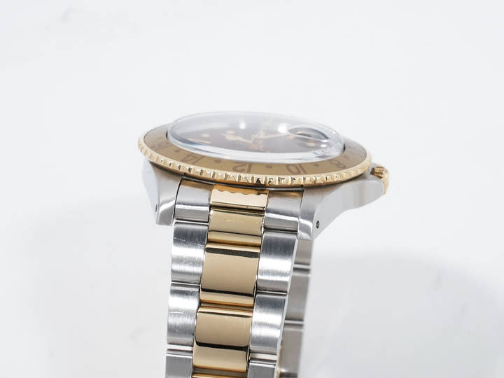 ロレックス GMTマスター Ref.1675/3 ステンレススチール/イエローゴールド ブラウン文字盤 オイスターブレスレット 中古 rjug2qu7