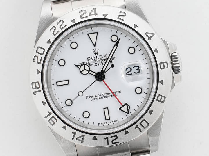 ロレックス エクスプローラーII Ref.16570 ステンレススチール ホワイト文字盤 オイスターブレスレット 中古 bhhbfcb3