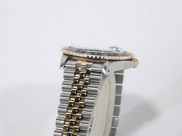 ロレックス GMTマスター Ref.16753 ステンレススチール/イエローゴールド ブラック文字盤 ジュビリーブレスレット 中古 56nqjw2u