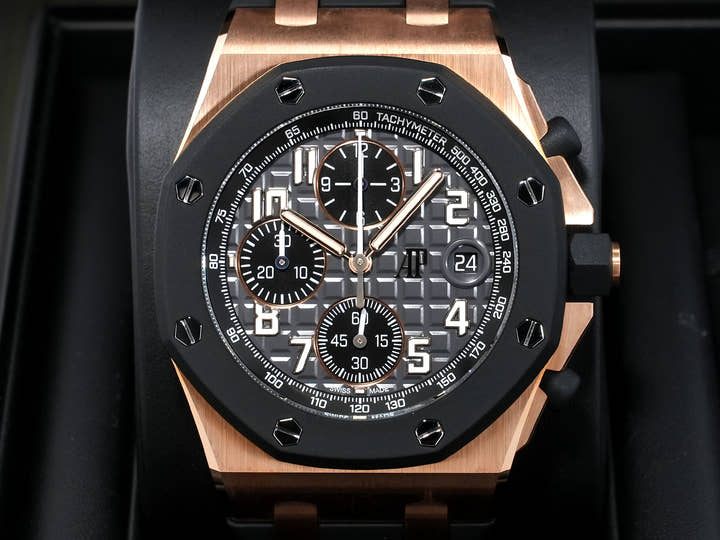 Audemars Piguet Royal Oak Offshore Chronograph Ref. 26238OK.OO.A002CA.01 Pink Gold Slate Gray Dial Unused mowqoqvx