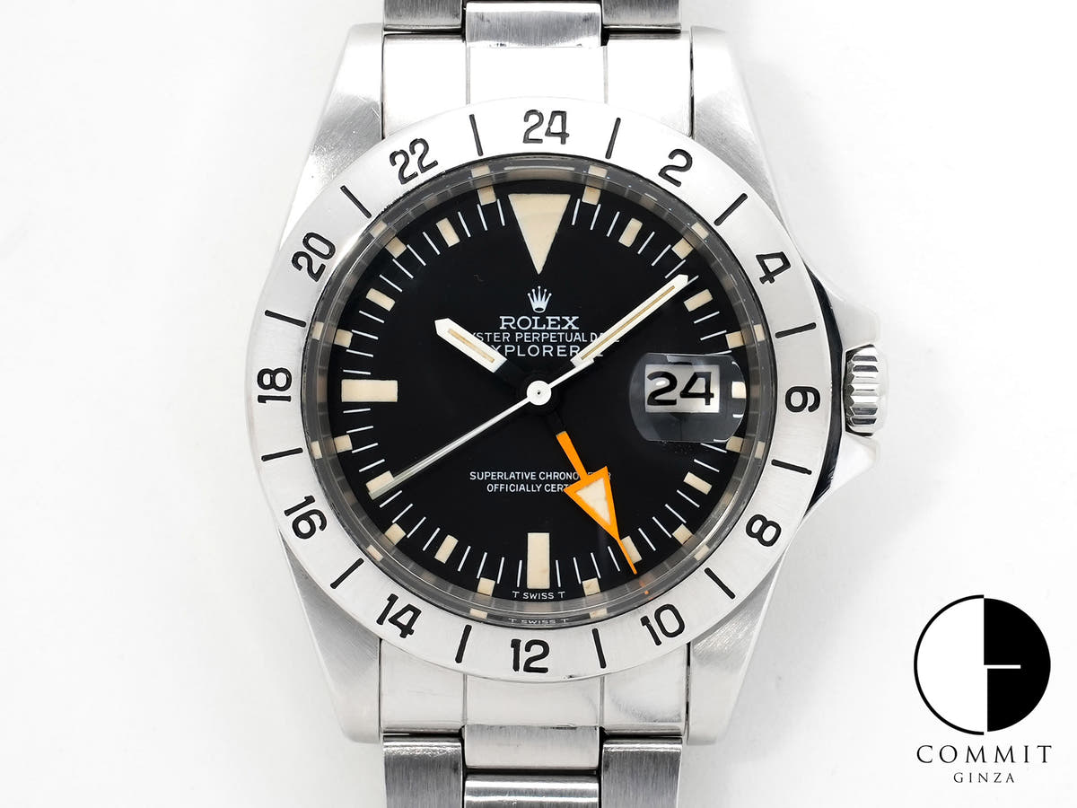 ロレックス エクスプローラーII Ref.1655 ステンレススチール ブラック文字盤 オイスターブレスレット 中古 xfyu9dp8