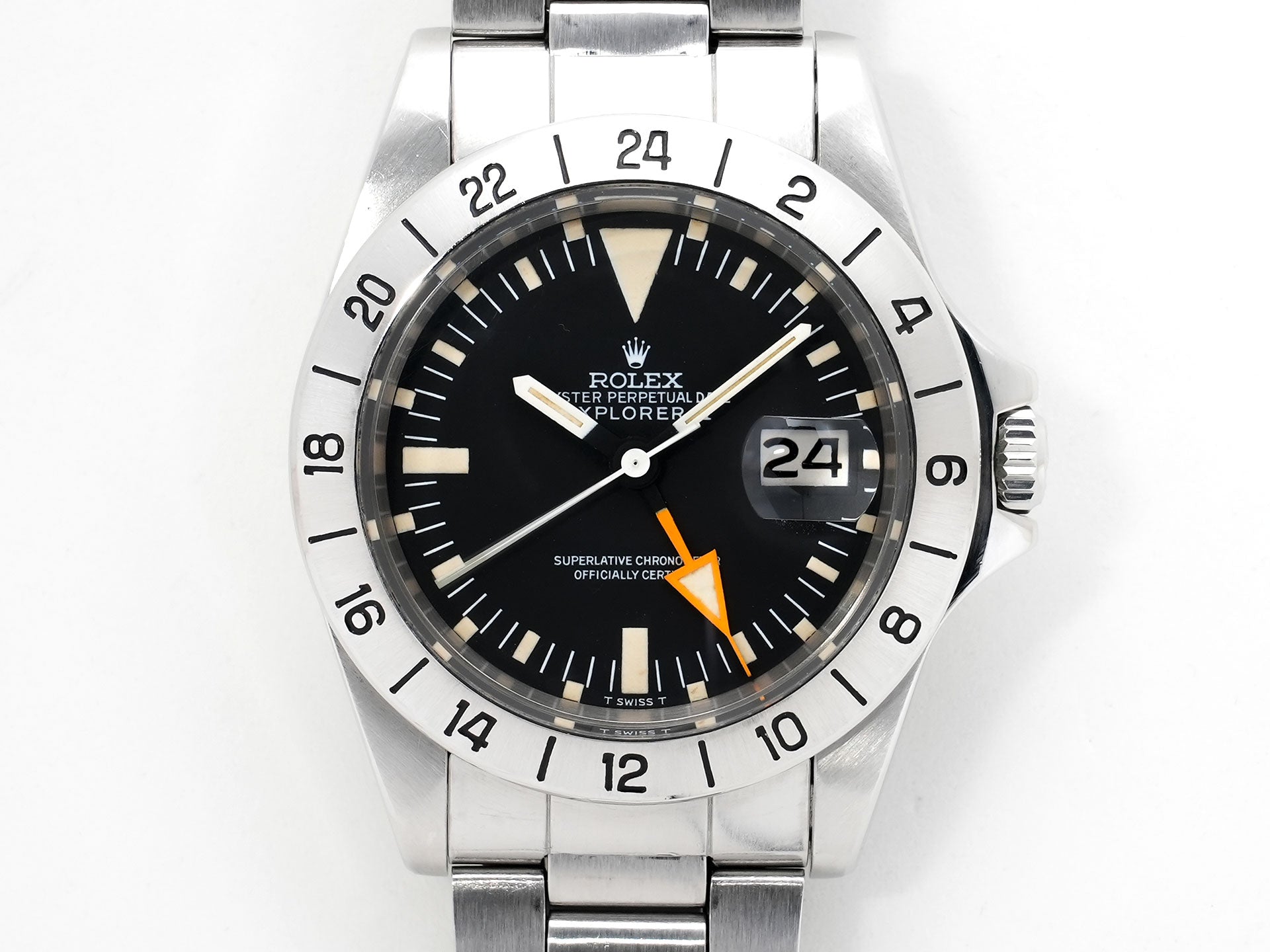ロレックス エクスプローラーII Ref.1655 ステンレススチール ブラック文字盤 オイスターブレスレット 中古 xfyu9dp8