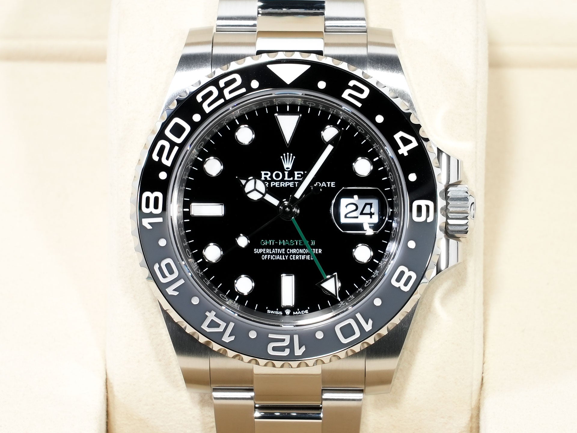ロレックス GMTマスターII Ref.126710GRNR ステンレススチール ブラック文字盤 オイスターブレスレット 未使用 sg6pi9a8