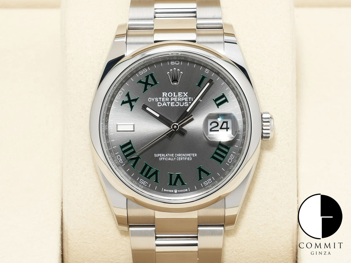 ロレックス デイトジャスト36 Ref.126200 ステンレススチール スレートローマン文字盤 オイスターブレスレット 未使用 id99qyoq