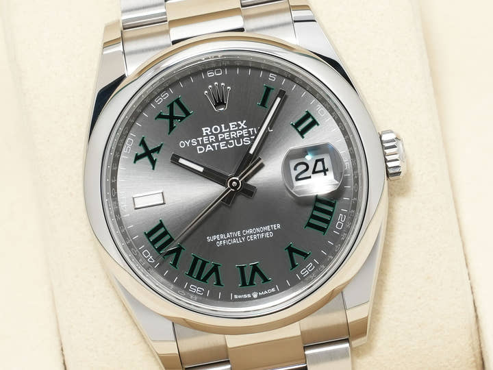 ロレックス デイトジャスト36 Ref.126200 ステンレススチール スレートローマン文字盤 オイスターブレスレット 未使用 id99qyoq