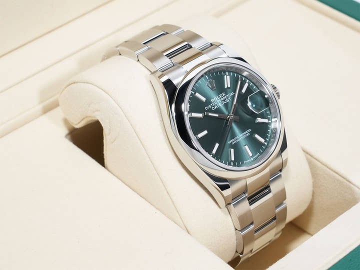 Rolex Datejust 36 Ref. 126200 Stainless Steel Mint Green Dial Oyster Bracelet Unused zmw2dbm7