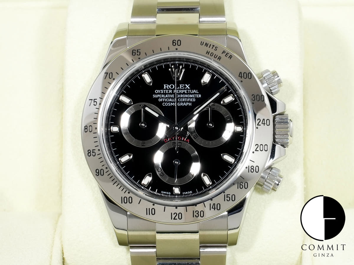 ロレックス デイトナ Ref.116520 ステンレススチール ブラック文字盤 美品 wpnaubku