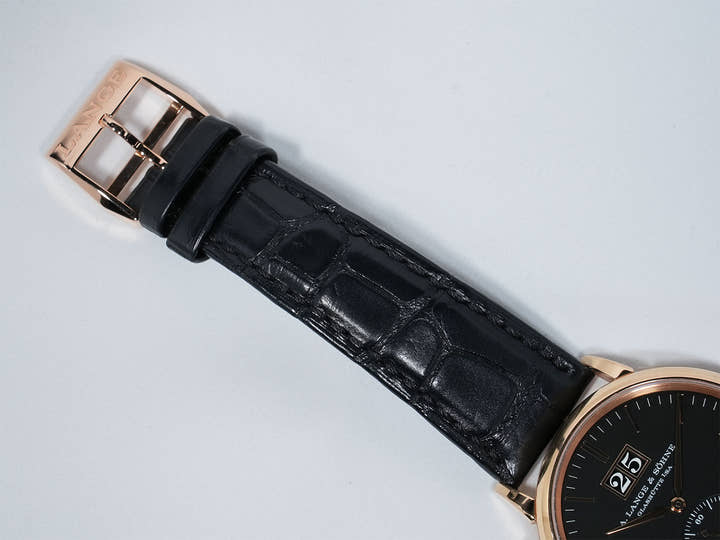 A.ランゲ&ゾーネ サクソニア アウトサイズ デイト Ref.381.031 ピンクゴールド ブラック文字盤 中古 4atq8axv
