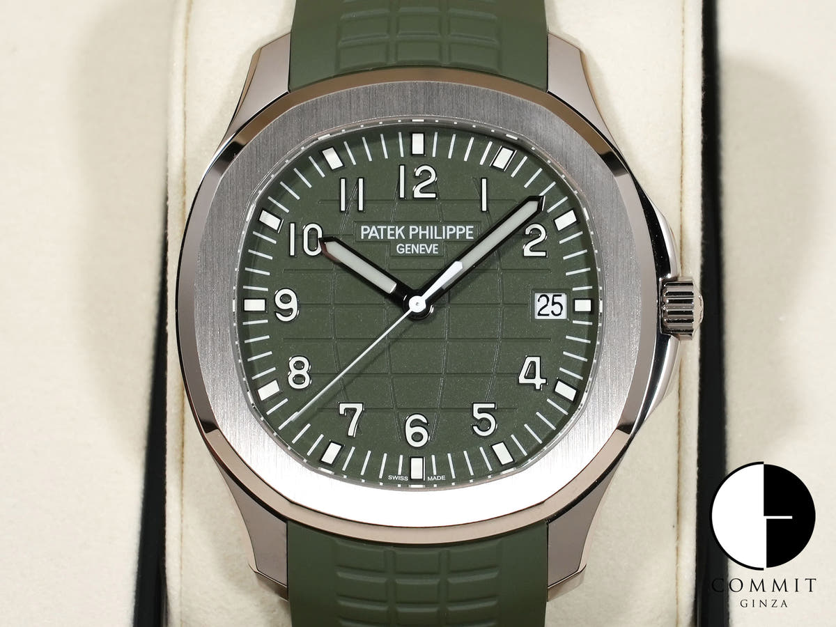 Patek Philippe Aquanaut Ref. 5168G-010 White Gold Khaki Green Dial Unused cf2b9hnj