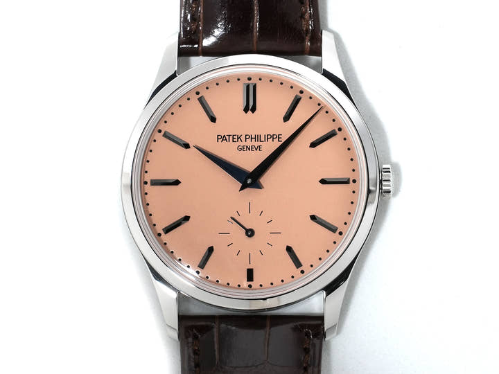 Patek Philippe Calatrava Ref. 6196P-001 Platinum with Rose Gold-Plated Opaline Dial, Unused (ttjppymh)