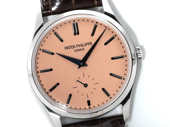 Patek Philippe Calatrava Ref. 6196P-001 Platinum with Rose Gold-Plated Opaline Dial, Unused (ttjppymh)