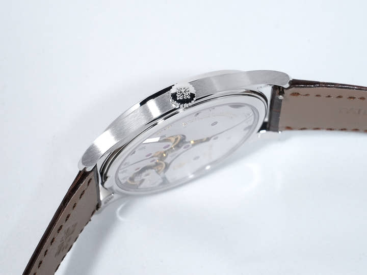 Patek Philippe Calatrava Ref. 6196P-001 Platinum with Rose Gold-Plated Opaline Dial, Unused (ttjppymh)