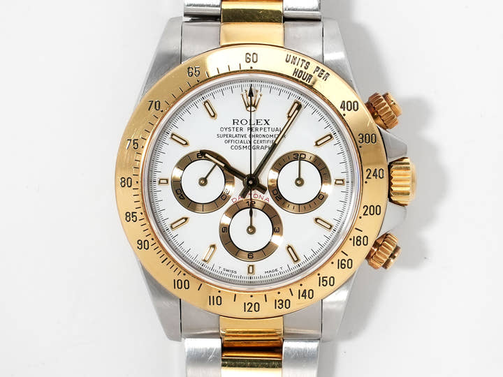 ロレックス デイトナ エルプリメロ Ref.16523 ステンレススチール/イエローゴールド ホワイト文字盤 中古 xwvc7uj3