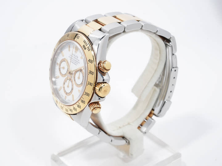 ロレックス デイトナ エルプリメロ Ref.16523 ステンレススチール/イエローゴールド ホワイト文字盤 中古 jwbpgwxa