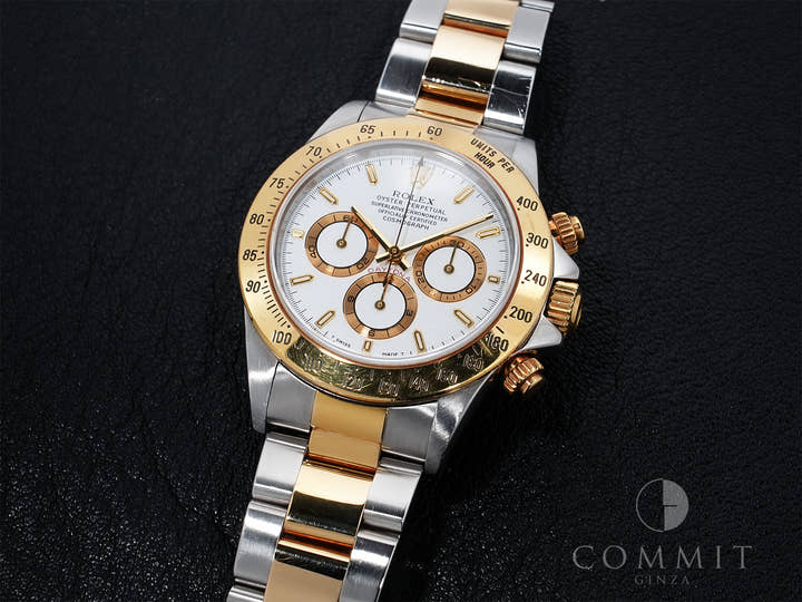 ロレックス デイトナ エルプリメロ Ref.16523 ステンレススチール/イエローゴールド ホワイト文字盤 中古 jwbpgwxa