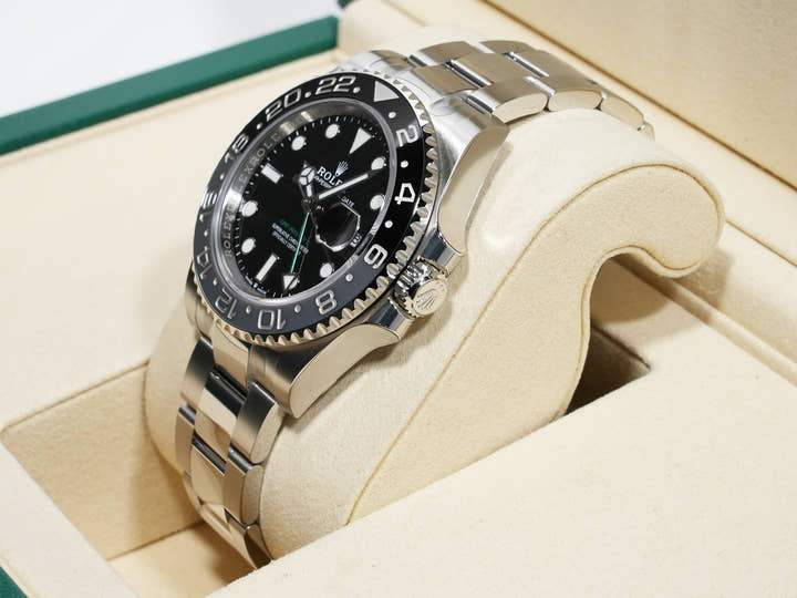 ロレックス GMTマスターII Ref.126710GRNR ステンレススチール ブラック文字盤 オイスターブレスレット 未使用 m8zftefk