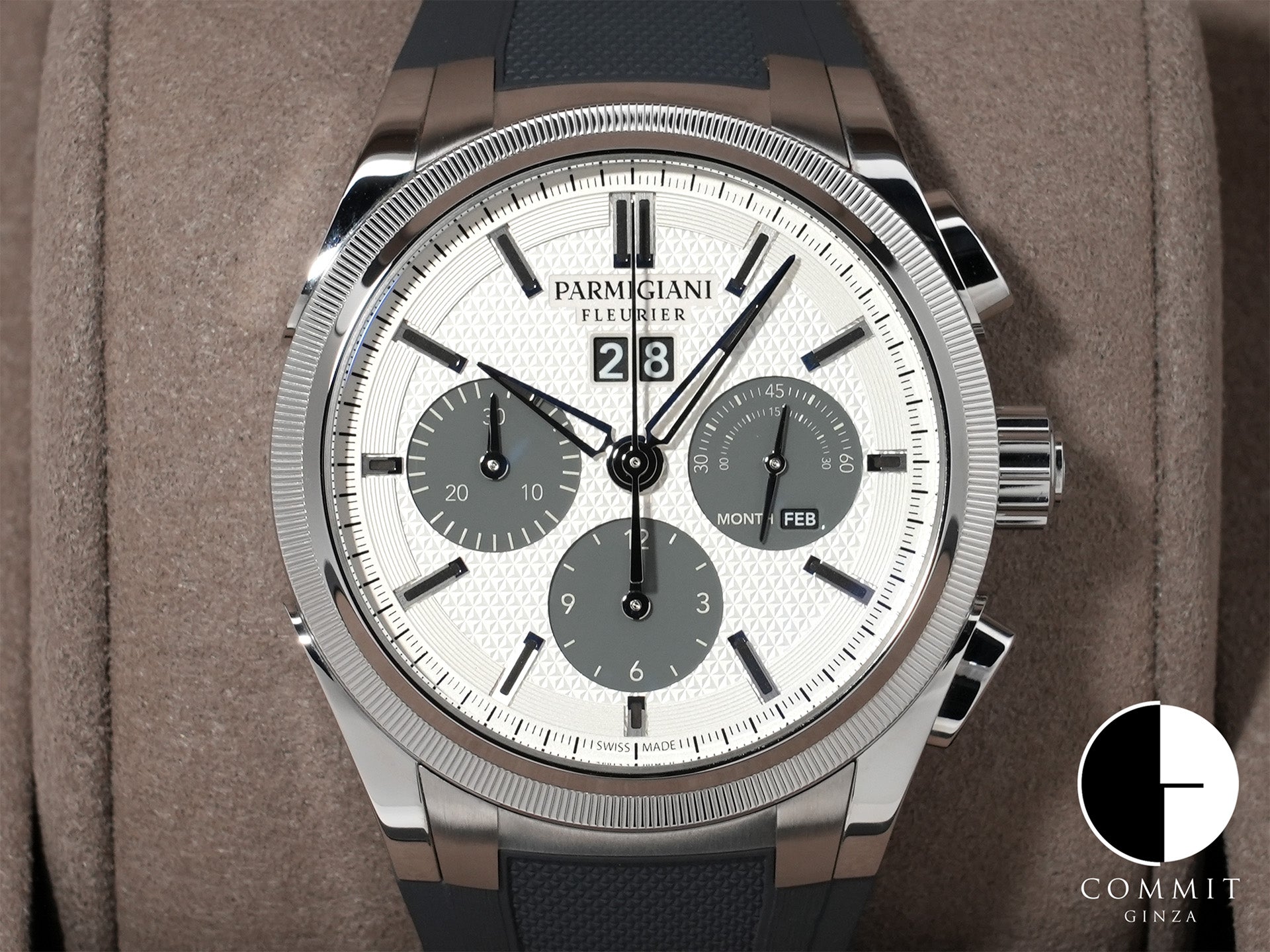 パルミジャーニフルリエ トンダ GT クロノグラフ Ref.PFC906-1020001-400181 ステンレススチール シルバー×クアンタムグレー文字盤 美品 e3678siu