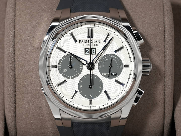 パルミジャーニフルリエ トンダ GT クロノグラフ Ref.PFC906-1020001-400181 ステンレススチール シルバー×クアンタムグレー文字盤 美品 e3678siu