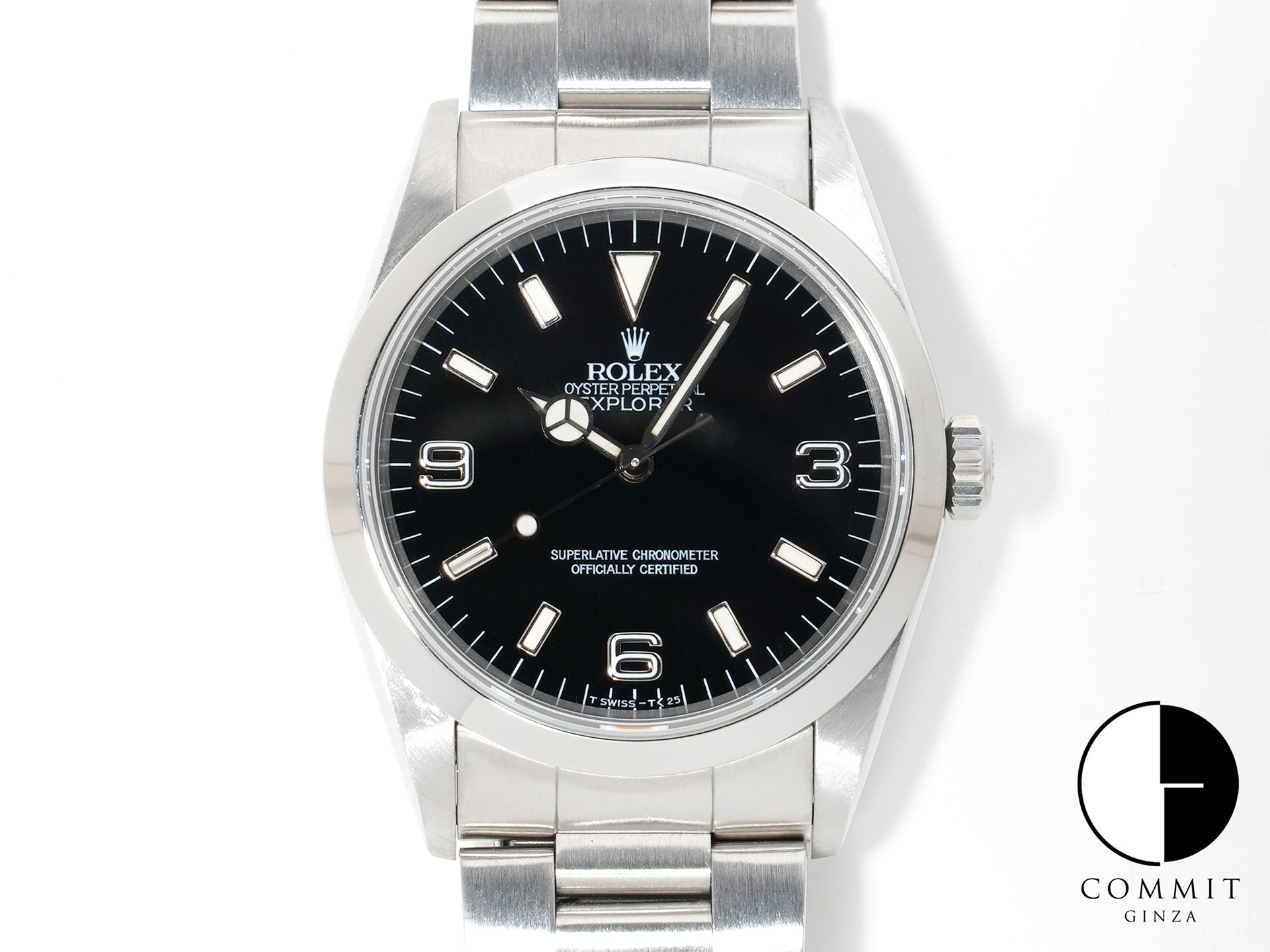 ロレックス エクスプローラーI Ref.14270 ステンレススチール ブラック文字盤 オイスターブレスレット 美中古 wmz3n56e