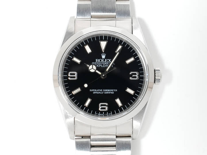 ロレックス エクスプローラーI Ref.14270 ステンレススチール ブラック文字盤 オイスターブレスレット 美中古 wmz3n56e