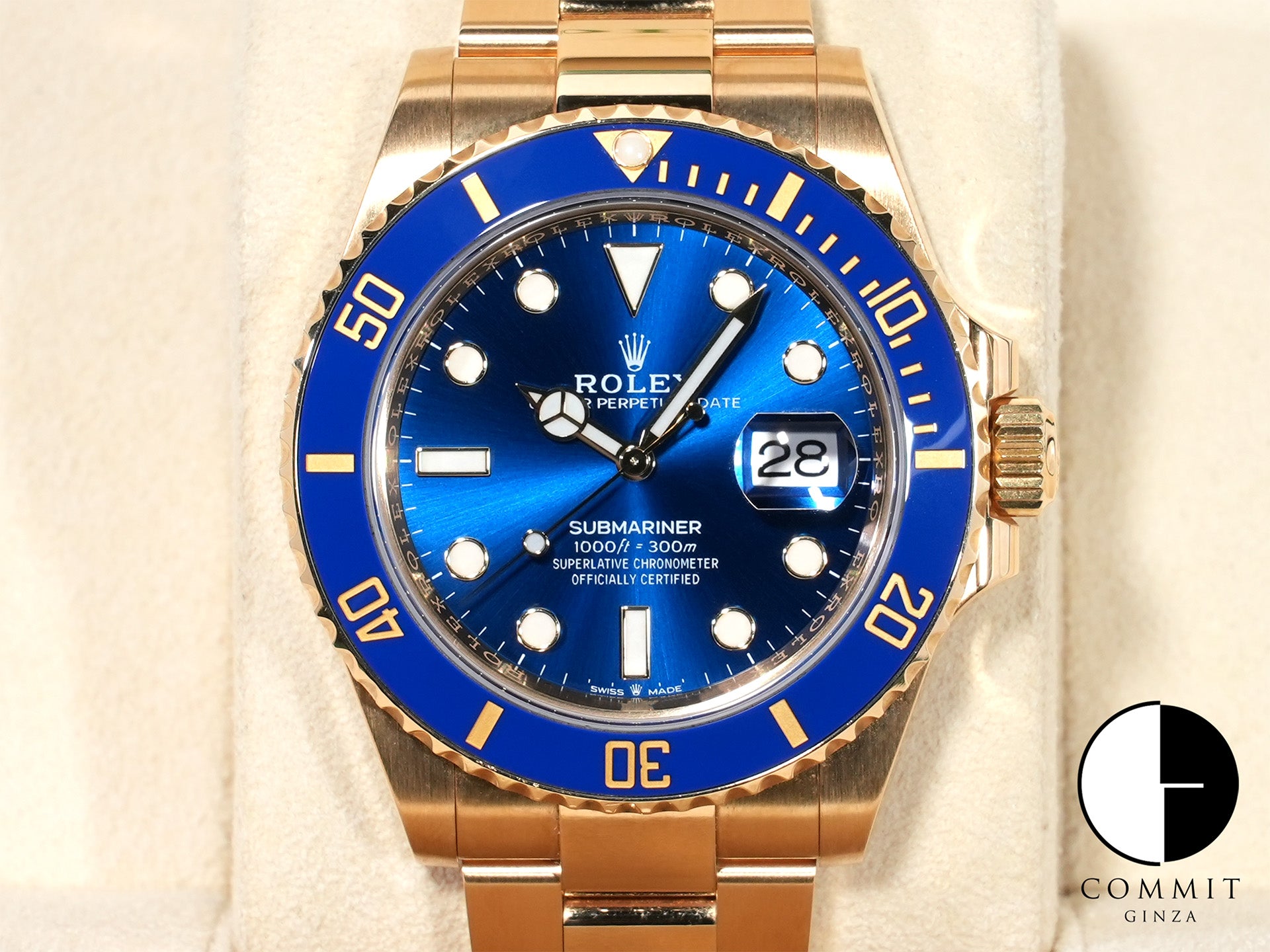 ロレックス サブマリーナー デイト Ref.126618LB イエローゴールド ブルー文字盤 中古 kan63oh7