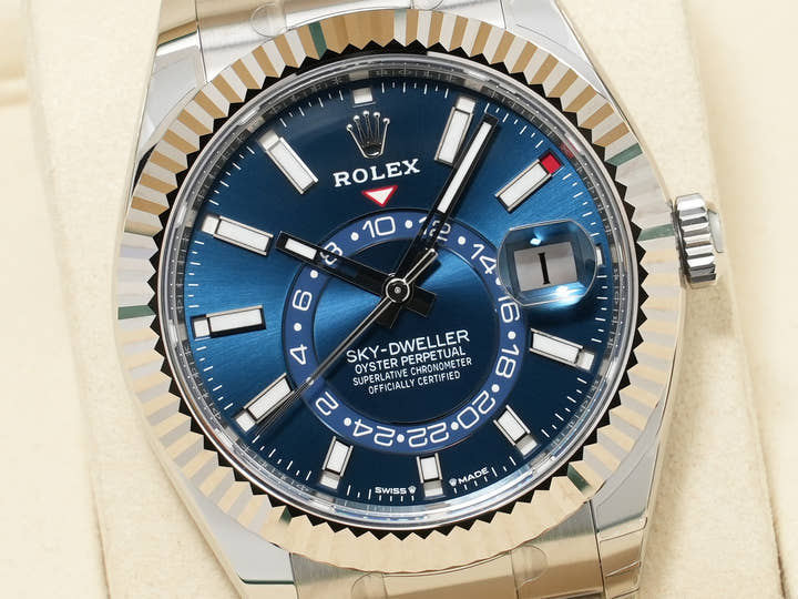 ロレックス スカイドゥエラー Ref.336934 ステンレススチール/ホワイトゴールド ブルー文字盤 オイスターブレスレット 未使用 m88skidw