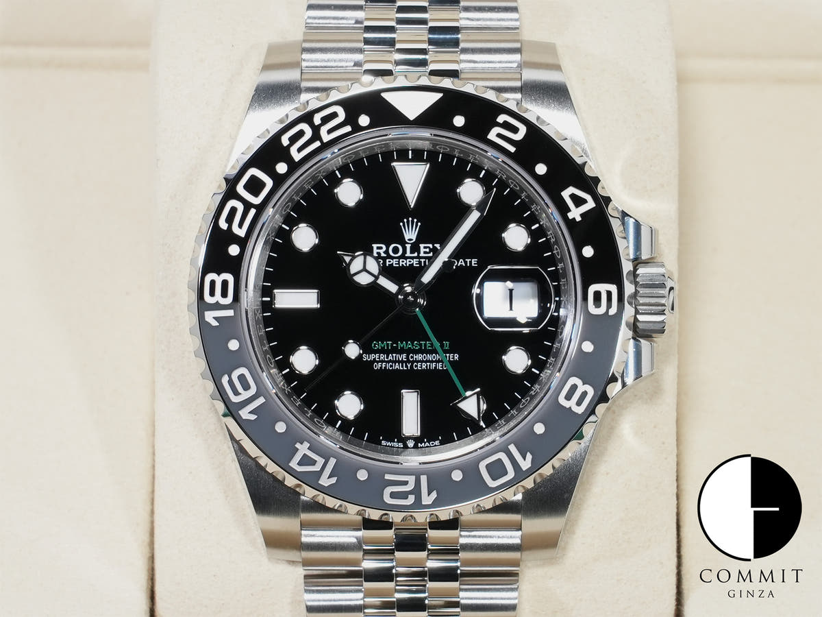 Rolex GMT-Master II Ref. 126710GRNR Stainless Steel with Black Dial and Jubilee Bracelet (Unused) km88rfby