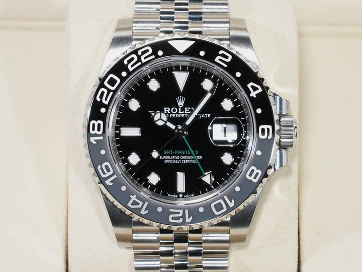 Rolex GMT-Master II Ref. 126710GRNR Stainless Steel with Black Dial and Jubilee Bracelet (Unused) km88rfby