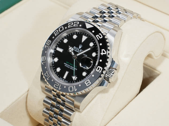 Rolex GMT-Master II Ref. 126710GRNR Stainless Steel with Black Dial and Jubilee Bracelet (Unused) km88rfby