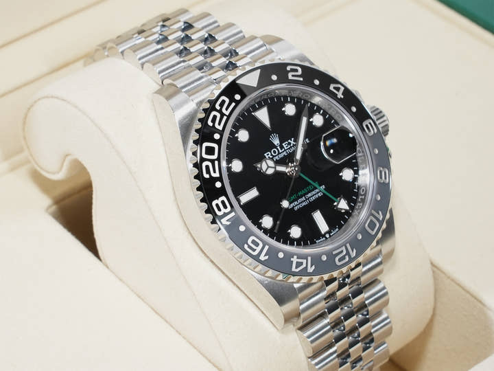 Rolex GMT-Master II Ref. 126710GRNR Stainless Steel with Black Dial and Jubilee Bracelet (Unused) km88rfby