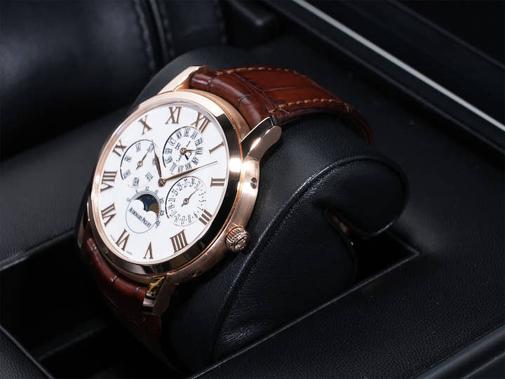 オーデマピゲ ジュール オーデマ パーペチュアルカレンダー Ref.26391OR.OO.D088CR.01 ピンクゴールド ホワイトエナメル文字盤 美品 2ky5roux