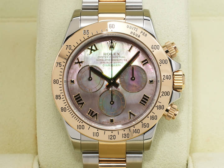 ロレックス デイトナ Ref.116523NR ステンレススチール/イエローゴールド ブラックシェル文字盤 美品 iygj4we9