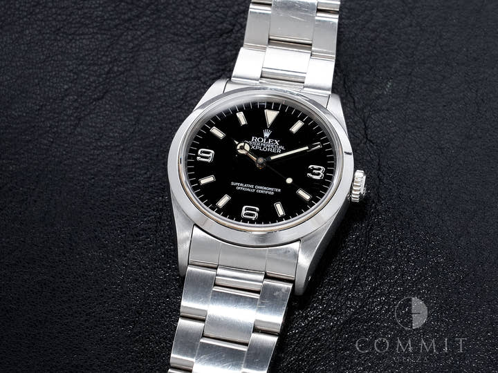 Pre-owned Rolex Explorer I Ref. 14270 Stainless Steel Black Dial Oyster Bracelet ba6ruwmy
