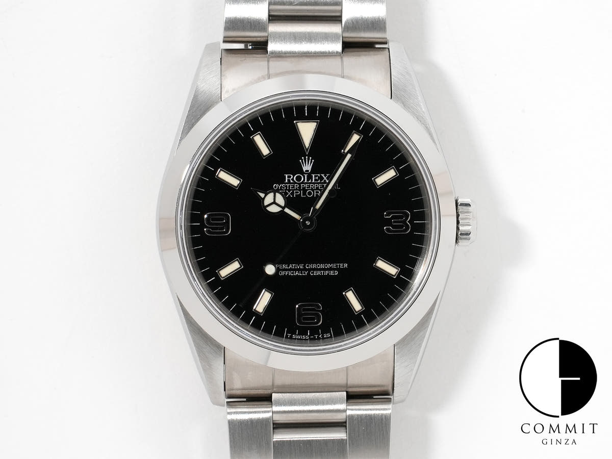 Rolex Explorer I Ref. 14270 Stainless Steel Black Dial Oyster Bracelet Excellent Condition go5agaxu
