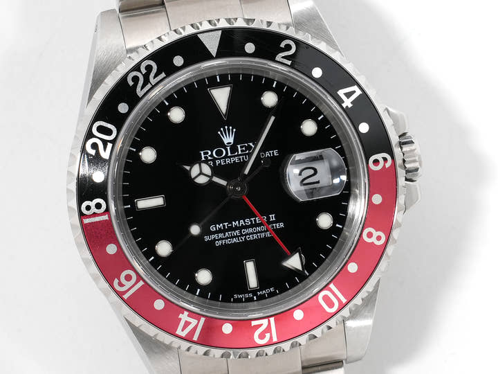 ロレックス GMTマスターII Ref.16710 ステンレススチール ブラック文字盤 オイスターブレスレット 美中古 82x258r5