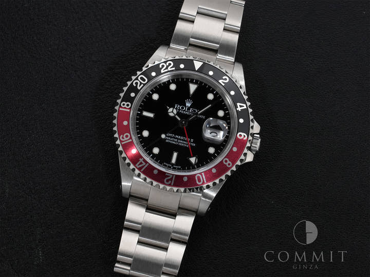 ロレックス GMTマスターII Ref.16710 ステンレススチール ブラック文字盤 オイスターブレスレット 美中古 82x258r5