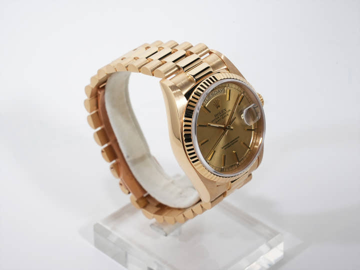 ロレックス デイデイト36 Ref.18038 イエローゴールド シャンパン文字盤 美品 4nxq8mcn