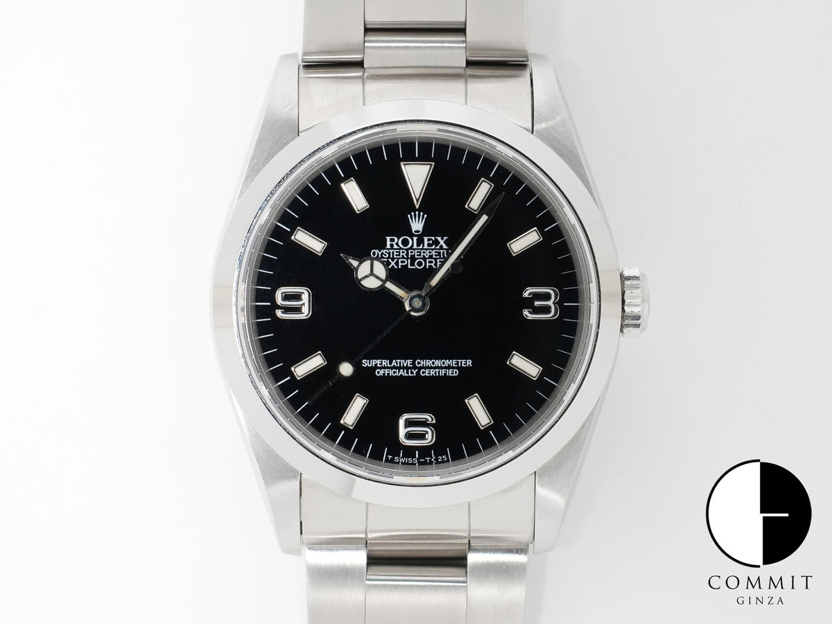 ロレックス エクスプローラーI Ref.14270 ステンレススチール ブラック文字盤 オイスターブレスレット 美中古 t8wafxg5