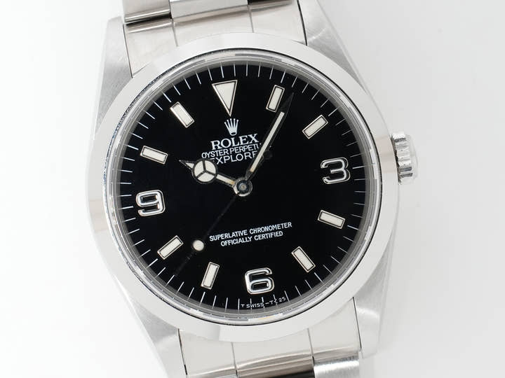 ロレックス エクスプローラーI Ref.14270 ステンレススチール ブラック文字盤 オイスターブレスレット 美中古 t8wafxg5