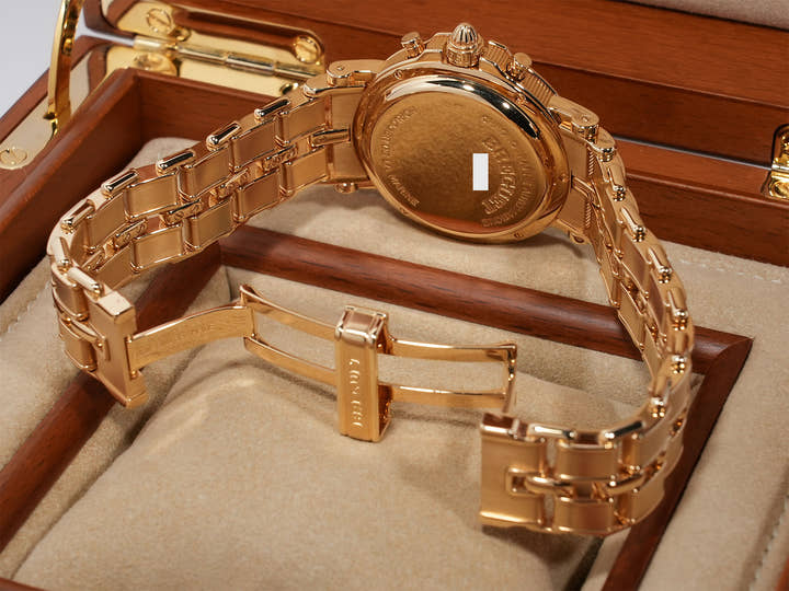 Breguet Marine Chronograph Ref. 3460BA/12/A90 Yellow Gold with Silver Dial, Excellent Condition (kvsc977n)