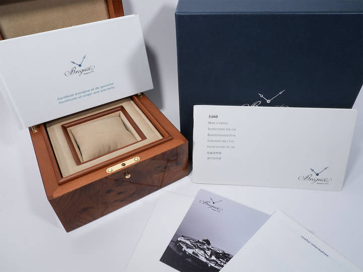 Breguet Marine Chronograph Ref. 3460BA/12/A90 Yellow Gold with Silver Dial, Excellent Condition (kvsc977n)